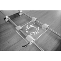 Glissière de défonceuse réglable en hauteur pour le travail du bois, avec rails en acier et aluminium de 48 pouces, pour le rabotage de planches