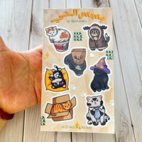 Offre Spéciale étanche dessin animé personnalisé impression baiser coupe autocollant feuille vinyle adhésif décoratif étoile paillettes Film baiser coupe autocollants