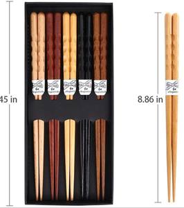 <span class=keywords><strong>Palillos</strong></span> Reutilizables de Bambú Estilo Japonés, Coreano y Chino, de Alta Calidad, Juego de Regalo de 5 Pares para Acampar, <span class=keywords><strong>Comer</strong></span> <span class=keywords><strong>Sushi</strong></span> y Sashimi - Product Image 2