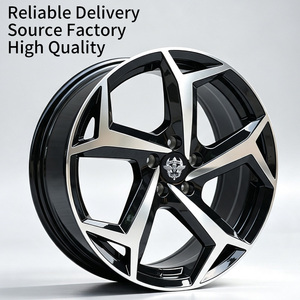 Ruedas FLowtone, Llantas de Aleación para Automóvil de Cinco Radios, Nuevas, de 17 y 18 Pulgadas, 5x100, ET40mm, Acabado Negro, para el Mercado de Repuestos - Product Image 1
