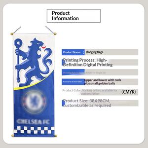 Bandera Colgante de Fútbol para Decoración de Clubes de Fans, Ambiente de Bar, Club, Suministros para Fans, Poliéster - Product Image 3