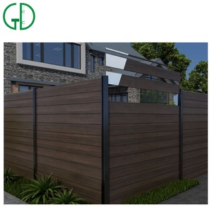 Clôture moderne 18 pieds, design de clôture en aluminium noir, clôture de jardin, confidentialité, <span class=keywords><strong>balcon</strong></span>, écran de piscine, <span class=keywords><strong>kit</strong></span> d'extérieur, 6 panneaux de clôture en aluminium noir - Product Image 6