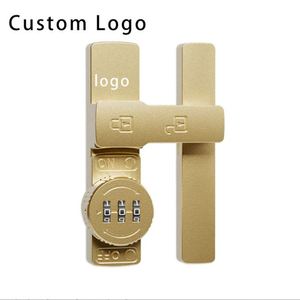 Serrures de porte de grange coulissantes en alliage de zinc à 90 et 180 degrés, robustes, avec logo personnalisé et combinaison noctilucente - Product Image 2