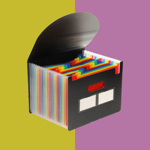 Scuola/ufficio portatile Organizer di documenti Multi-tasca scatola di File con espansione cartella materiale PP per la conservazione dei documenti alla <span class=keywords><strong>scrivania</strong></span> - Product Image 1