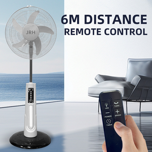 مروحة تعمل بالطاقة الشمسية للمنزل الأكثر مبيعًا في أفريقيا، بشاشة رقمية وشحن خارجي للتيار المتردد والمستمر بقوة 9 فولت قابلة لإعادة الشحن - Product Image 4