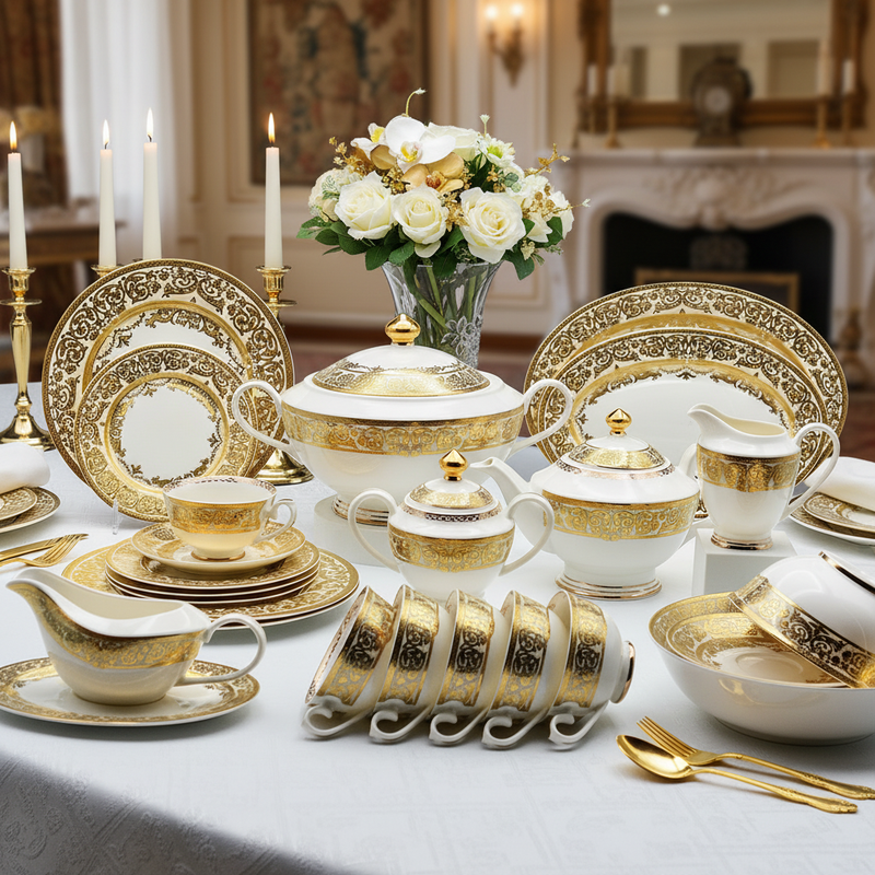 24pcs Luxury German 24 K Embossed