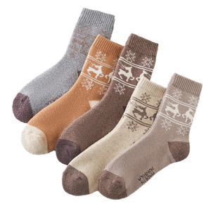 Thick Crew Anti-Bacterial Womens <b>Socks</b> Taiwan Made Warm Plush Mid-Calf Winter <b>Thermal</b> <b>Ladies</b> Daily Gift <b>Socks</b> - Product Image 1