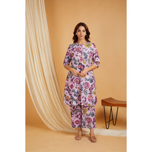 Nouvelle Collection : Ensembles en Corduroy à Imprimé Floral Ethnique pour Femmes – Fournisseur Indien avec Matériaux Recyclés pour la Saison d'Automne - Product Image 4