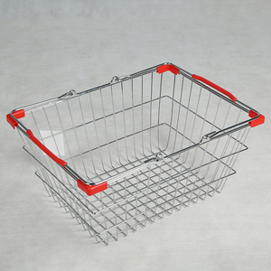 Chất lượng cao kim loại Chrome thuận tiện mua sắm giỏ siêu thị bền dây giỏ - Product Image 6