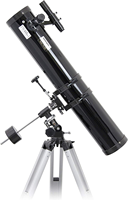 Télescope astronomique professionnel pour adultes débutants, ouverture de 114 mm, longueur focale de 900 mm, lunette de recherche 6x30, Barlow 2x pour