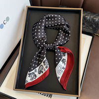 Foulard carré en soie de mûrier style rétro à motif cachemire, pour femme de bureau, 65*65CM, 100% pure soie