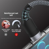Kabel Data USB-A ke Type-C dengan Anyaman Tembaga Murni dan Pengisian Cepat serta Transfer Data untuk Perangkat Android OPPO OnePlus.