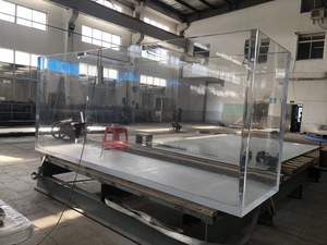 ถังอะคริลิคใสขนาดใหญ่รูปทรงสี่เหลี่ยมทันสมัยปรับแต่งได้ตามต้องการสำหรับโรงแรม - Product Image 5