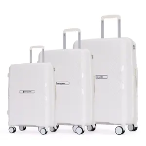 एमे फैक्ट्री कस्टम टिकाऊ पीपी ट्रैवल सूटकेस हार्ड केस सामान डबल स्पिनर व्हील के साथ