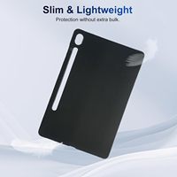 Popüler Matt TPU Siyah Şeffaf Tablet Kılıfı Samsung Galaxy Tab S9/S10FE/S10 Lite/S11 Yumuşak TPU Darbeye Dayanıklı Tablet Kılıfı