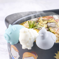 Pinces de couvercle de pot anti-déversement en silicone de dessin animé gadgets de cuisine en forme d'animal pour la cuisson des pinces de couvercle de pot de soupe à soupe