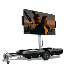 360 Degree Rotating Mobile Trailer Led Digital Billboard Sign Exterior HD Led Trailer Display Screen Film