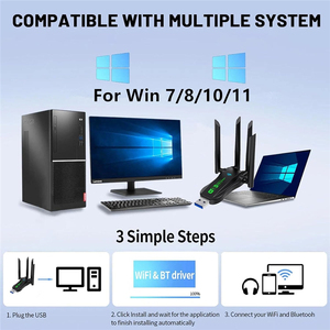 AX900 <strong>WiFi</strong> 6 Bluetooth 5.4 Adapter, 2 in 1 USB 3.0 Dual Band 900Mbps Wireless Network <strong>Card</strong> 900M for <strong>PC</strong> &amp; Laptop Windows 11/10 - Product Image 5