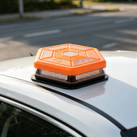 Feu de signalisation d'urgence LED magnétique, 5 modes d'éclairage, rechargeable, clignotant pour la sécurité routière