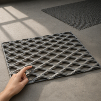 Tôle de métal expansé galvanisé, maille losangée en acier, dimensions de panneau personnalisées, pour clôtures, grilles et échafaudages