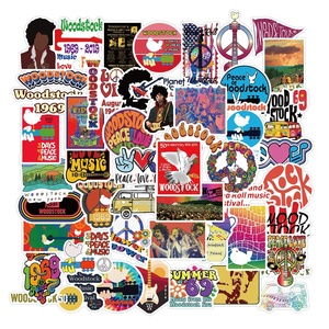 50Pcs di Musica Pop Woodstock Rock Festival Adesivi Graffiti Del Telefono Da Tavolo Del Computer Portatile Da Viaggio Bottiglia Fai Da Te Auto Decorazione Adesivi - Product Image 2