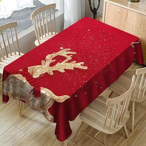 <span class=keywords><strong>Mantel</strong></span> de poliéster rectangular impermeable a prueba de aceite impreso <span class=keywords><strong>con</strong></span> diseño navideño al por mayor para decoración del hogar - Product Image 5