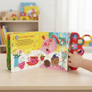 Livre sonore interactif pour bébés avec pochette rigide, poésies enfantines imprimées sur mesure, papier artistique, musique audio pour l'apprentissage précoce - Product Image 4