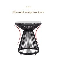 Ensemble de meubles de jardin en rotin PE de style moderne et simple, 4 places, table et chaises, ensemble de cinq pièces pour jardin et cour