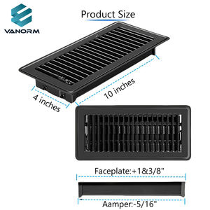 Grilles de <span class=keywords><strong>ventilation</strong></span> modernes pour sol, mur et plafond, résistantes à la rouille, de qualité supérieure, 4x10 - Product Image 2