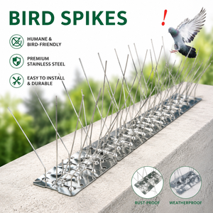 Piques <span class=keywords><strong>anti</strong></span>-oiseaux en acier inoxydable 304 pour protection extérieure de toits, clôtures et murs – Dissuasion humaine contre les <span class=keywords><strong>pigeons</strong></span> et lutte antiparasitaire - Product Image 1