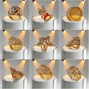 <span class=keywords><strong>Pulsera</strong></span> <span class=keywords><strong>de</strong></span> Plata <span class=keywords><strong>de</strong></span> Ley S925 con Cuentas Hechas a Mano, Diseño <span class=keywords><strong>de</strong></span> Osito Dorado y Mariposa, para Mujer, Venta al Por Mayor Dishini - Product Image 2