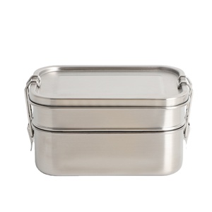 Leakproof 2 Layer 304 Stainless Steel Lunch Box Bento Lunch Box Metal Lunchbox Stainless Steel