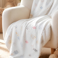 Couverture bébé en polaire sherpa super douce de luxe, double face, épaisse, chaude, imprimée d'animaux, en peluche, antistatique, pour nourrissons et nouveau-nés
