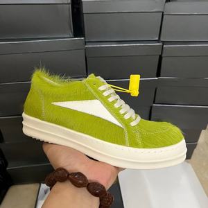 En stock Chaussure montante unisexe en cuir Owens blanc à lacets, de luxe et de créateur, à semelle épaisse, style décontracté et mode - Product Image 4