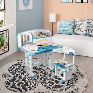 New Design Ergonomic Adjustable Kids <strong>Study</strong> Table Chair Set Modern Home School Furniture Metal Wood Bedroom <strong>Material</strong> - Product Image 4