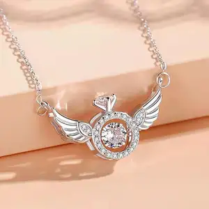 2023 Sacred Angel's Wings Necklace 18K Gold Plated Rust proof Pure Heart of Angel Simple Flying Wings Stainless Steel Necklace