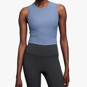 Haut de sport pour femme, haut de yoga intérieur, haut court sans manches, couvrant la poitrine, sous-vêtement de base, veste de sport de fitness - Product Image 6