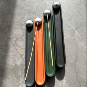 Porta incenso lungo moderno minimalista in cemento bruciatore di incenso Zen portacolori e meditazione aromi profumati decorazioni per la casa - Product Image 1