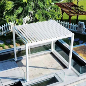 Tetto con feritoie <span class=keywords><strong>in</strong></span> alluminio impermeabile automatico per <span class=keywords><strong>balcone</strong></span> del cortile del Patio-<span class=keywords><strong>tettoia</strong></span> Pergola motorizzata per spazi esterni - Product Image 5