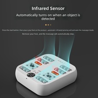 Masseur de pieds intelligent sans fil à capteur infrarouge, portable et rechargeable, avec rouleaux de pétrissage Shiatsu et chaleur pour usage domestique