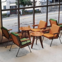 Ensemble de canapés et de chaises en bois traditionnel industriel pour café, bar, salon, hôtel et salle à manger