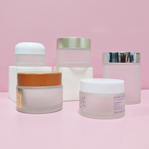Luxury Skincare Packaging Jar <b>Container</b> 5g 10g 15g 20g 30g 50g 60g 100g Clear Frosted Cosmetic <b>Glass</b> Cream Packaging Jar - Product Image 2
