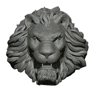 Custom metal lion sculpture water fountain brass lion head statue