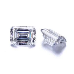 Wholesale Price 4H DEFMoissanite 1ct-3ct Emerald cut White Color Loose Synthetic Mossanite Gemstone