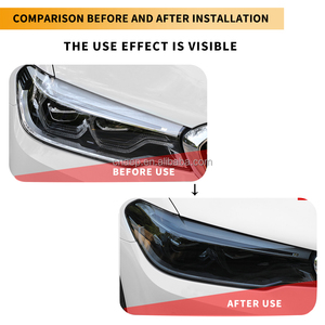 60/50/40/30CM * 15M Auto Lamp Tint Protector <strong>Film</strong> Light Black <strong>Clear</strong> Light Grey TPH Car PPF <strong>Film</strong> for Car Headlamp Taillights