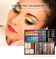 Ensemble de maquillage beauté 177 couleurs Palette de fards à paupières longue durée kits de maquillage de fard à paupières imperméables tout en un pour les femmes