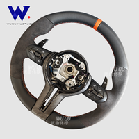 Volant en cuir de daim et fibre de carbone sèche pour BMW (modèles F10, F20, F30, F32, F36, F80, F82, F31, E92, E90, X6, E71, X5, E70, M5, M6, M3, M4) - Vente en gros