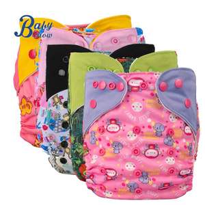 Babyshow – Couches lavables réutilisables pour bébés de 1 à 3 ans, en microfibre, imperméables, pour la <span class=keywords><strong>nuit</strong></span>, douces, respirantes, lavables, avec protection 3D anti-fuites - Product Image 1