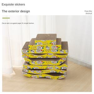 Grattoir à motif mignon <span class=keywords><strong>Chat</strong></span> <span class=keywords><strong>Carton</strong></span> <span class=keywords><strong>Chat</strong></span> Grattoir Vente en gros Grattoir ondulé pour <span class=keywords><strong>chat</strong></span> - Product Image 5