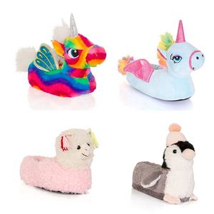 Licorne et Dragon <span class=keywords><strong>Bateau</strong></span> Filles 3D Doux En Peluche Femmes Pantoufles Dessin Animé Animal Conception pour Enfants et Adultes Festival Style Pantoufle - Product Image 2